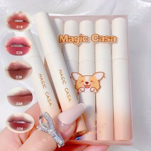 MAGIC CASA Lip Glaze Kit 5 Colors-Cute Puppy Design