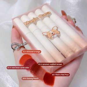 MAGIC CASA Lip Glaze Kit 5 Colors-Cute Puppy Design
