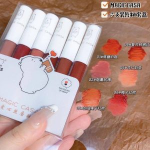 Magic Casa 6 pieces Cute Bear Lipstick Set