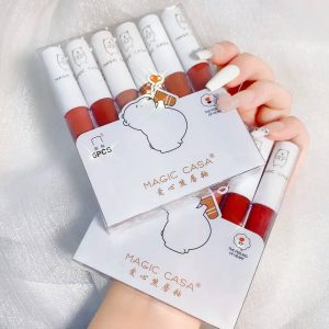 Magic Casa 6 pieces Cute Bear Lipstick Set