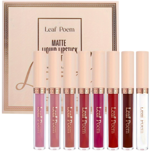 Leaf Poem Long Lasting Matte Liquid Lipstick Set 8pcs